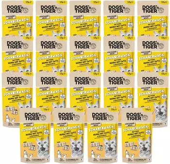 Dogs'n Tiger Dogs'n Tiger Adult Nassfutter Katze Schabernack Huhn mit Ente & Zucchini 24x 125g