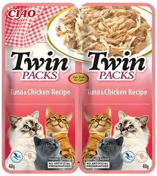 INABA (28,63 EUR/kg) Ciao TwinPack Tuna & Chicken 2 x 40 g