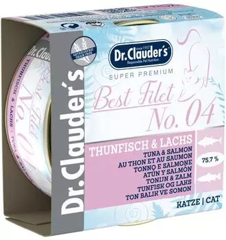Dr. Clauders Dr.Clauder's Best Filet 70 Gramm x 70 Gramm No. 04 Thunfisch & Lachs