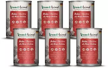 Venandi Animal Premium Nassfutter f&uuml;r Katzen Huhn als Monoprotein 6er Pack (6 x 400 g) getreidefrei Monoprotein