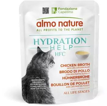 Almo Nature Hydration Help H&uuml;hnerbr&uuml;he mit H&uuml;hnerfilet 24x50g