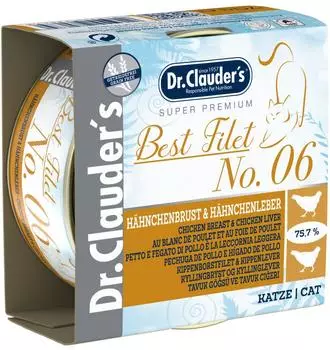 Dr. Clauders Dr.Clauder's Best Filet 70 Gramm x 70 Gramm No. 06 H&auml;hnchenbrust & H&auml;hnchenleber