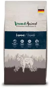 Venandi Animal Premium Trockenfutter f&uuml;r Katzen Lamm 1er Pack (1 x 6,5kg) getreidefrei mit viel frischem Fleisch