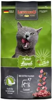 Leonardo LEONARDO Katzenfutter Adult Lamb 1,8kg Beutel Lammfleisch Trockenfutter f&uuml;r ausgewachsene Katzen Aller Rassen ab 1 Jahr Made in Germany