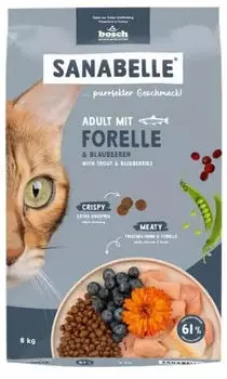 bosch Sanabelle Life Trockenfutter Adult Forelle & Blaubeeren 8kg