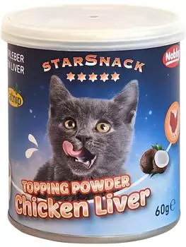 Nobby StarSnack Topping Powder Chicken Liver mit Catnip Dose ca. 60 g