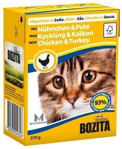 Bozita Feline Häppchen in Sauce Hühnchen & Pute (370 g)