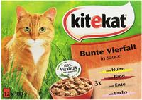 KITEKAT Portionsbeutel Multipack Bunte Vielfalt in Sauce 12x85g, Grundpreis: &euro;