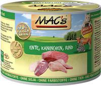 MAC's - Cat - Ente, Kaninchen & Rind | 6 x 800 g, Grundpreis: &euro; 3,82 / kg