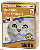 Bozita H&auml;ppchen in Gelee 370 Gramm Katzennassfutter 16 x 370 Gramm mit viel Huhn