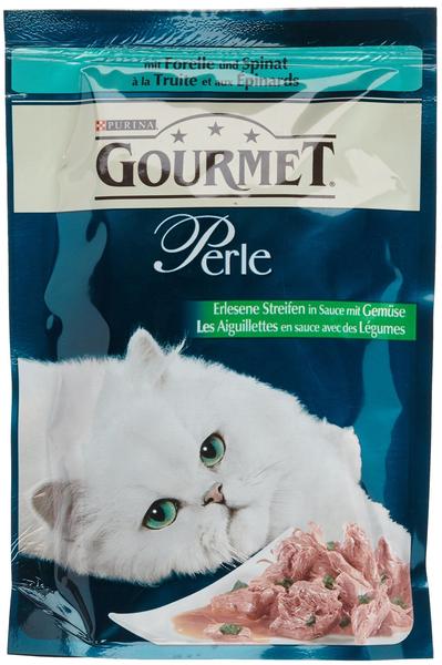 Gourmet Perle Erlesene Streifen mit Forelle & Spinat 85g Test TOP Angebote  ab 2,49 € (August 2023)