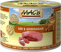 MAC's - Cat - Rind & H&uuml;hnerherzen | 6 x 200 g, Grundpreis: &euro; 5,88 / kg