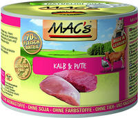 MAC's Cat 6 x 400 g - Kalb & Pute (Katzenfutter), Grundpreis: € 5,20 / kg MAC's Cat 6 x 400 g - Kalb & Pute (Katzenfutter), Grundpreis: € 5,20 / kg