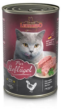 LEONARDO Cat Food Pur Geflügel Katze adult Nassfutter 400g