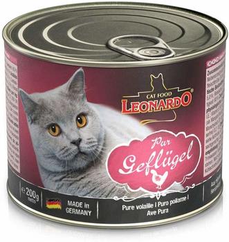 LEONARDO Cat Food Pur Geflügel Katze adult Nassfutterr 200g
