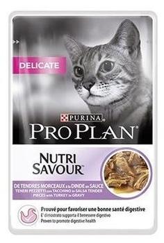 Purina Pro Plan Cat Delicate Truthahn, 24er Pack (24 x 85 g) Beutel