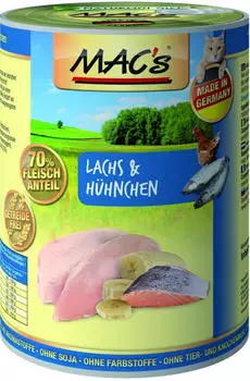MAC's Tiernahrung MAC's Lachs & Hühnchen 400g