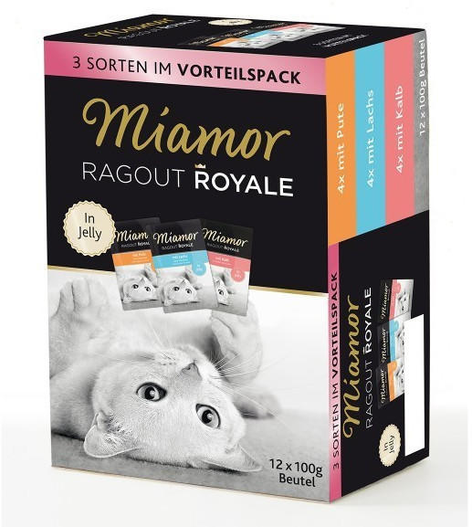 Miamor Ragout Royale in Jelly Multipack Pute, Lachs, Kalb 12x100g