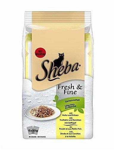 Sheba Fresh Fine Geflügel Variation mit Gemüse 6er, 300 g