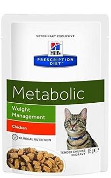 Hill's Prescription Diet Feline Metabolic Weight Management Katzen Nassfutter mit Huhn (85g)