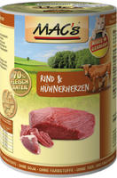 MAC's - Cat - Rind & H&uuml;hnerherzen | 6 x 400 g, Grundpreis: &euro; 4,42 / kg