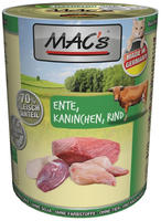 MAC's Nassfutter Katze Adult Ente, Kaninchen und Rind 6x400 g 2,4 kg,...