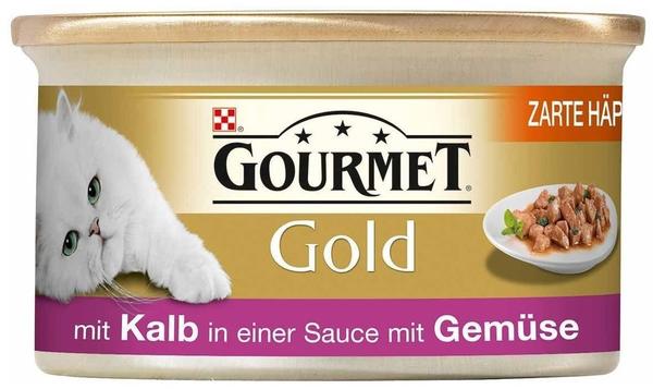 Gourmet Gold Zarte Häppchen in Sauce Kalb & Gemüse 85g