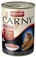 animonda Carny Nassfutter Katze Senior Rind und Putenherzen 6x200 g 1,2 kg,