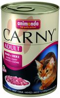 animonda Carny Adult 6 x 400 g - Rind & Herz (Katzenfutter), Grundpreis: &euro; 3,66