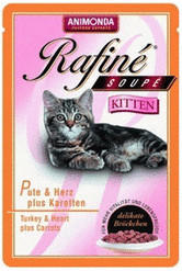 Animonda Rafiné Soupé Kitten Pute, Herz + Karotten 100g