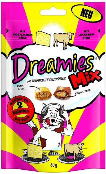 Dreamies Katzensnack Mix mit Käse & Rind 60g