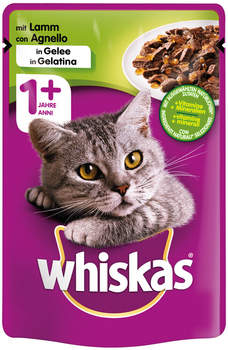 Whiskas Portionsbeutel Adult 1+ mit Lamm in Gelee 24 x 100g