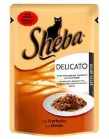 Sheba saftige Streifen Truthahn in Gelee 12x 85g Katzennassfutter