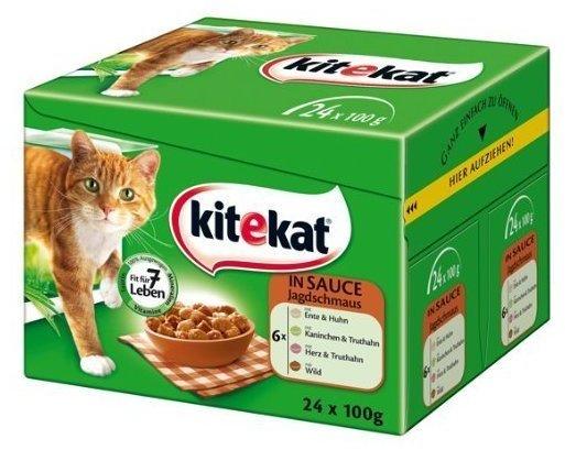 Kitekat Portionsbeutel 24-er Jagdschmaus in Soße (24 x 100 g)