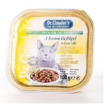 Dr. Clauders Premium Katzennassfutter 3 Sorten Geflügel Mix in Soße 100g (42121112)