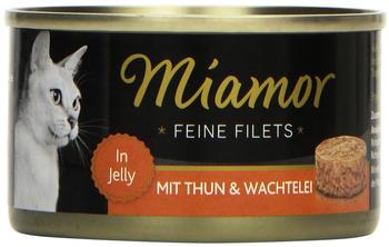 Miamor x 100 g | Miamor | Mit Thun und Wachtelei Feine Filets | Nassfutter | Katze