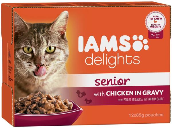 IAMS Delights Senior mit Huhn in Sauce 12 x 85 g