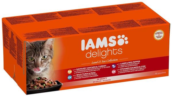 IAMS Cat Naturally Land- und Seekollektion in Sauce 48x85g