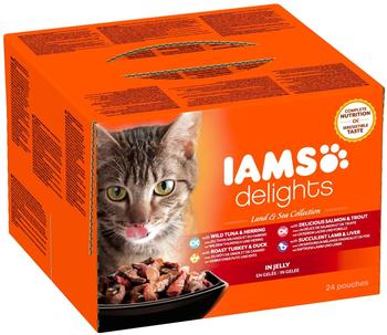 Iams Delights Land & Sea Collection in Gelee 24 x 85 g