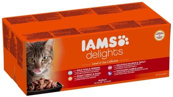 IAMS Delights Land- und Seekollektion In Gelee 48x 85g