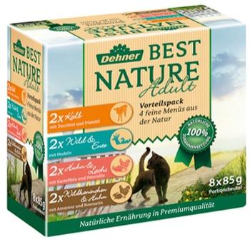 Dehner Best Nature Adult, Nassfutter, 8x85g Katzenfutter nass