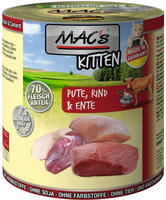 MAC's Cat Kitten Pute, Rind & Ente (getreidefrei) 6 x 800 g