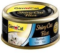 GimCat ShinyCat Filet Katze Adult mit Thunfisch Nassfutter 70g