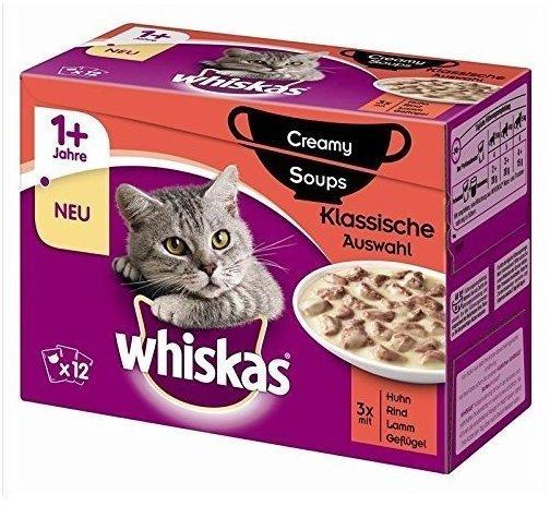 Whiskas 1+ Creamy Soups Klassische Auswahl 12 x 85 g