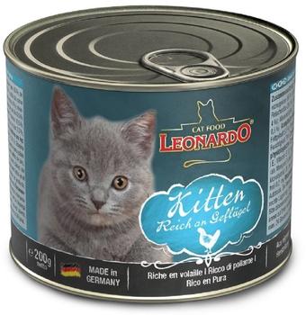 LEONARDO Cat Food Kitten Nassfutter Reich an Geflügel 200g