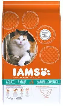 Iams for Vitality zur Haarballenreduzierung mit frischem Huhn 10 kg