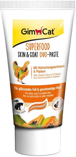 GimCat Superfood Skin&Coat Duo-Paste mit Hühnchengeschmack und Papaya, - 3 x 50 g