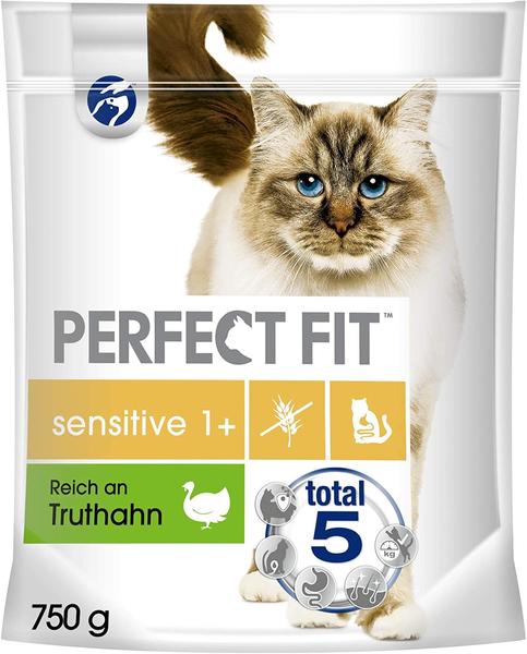 Perfect Fit Cat Sensitive 1+ Trockenfutter Truthahn 750g