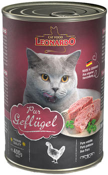 LEONARDO Cat Food Pur Geflügel Katze adult Nassfutter 800g