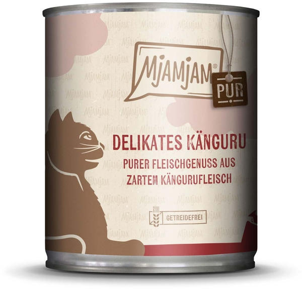 Mjamjam Purer Fleischgenuss Delikates Känguru pur Katzen-Nassfutter 200g